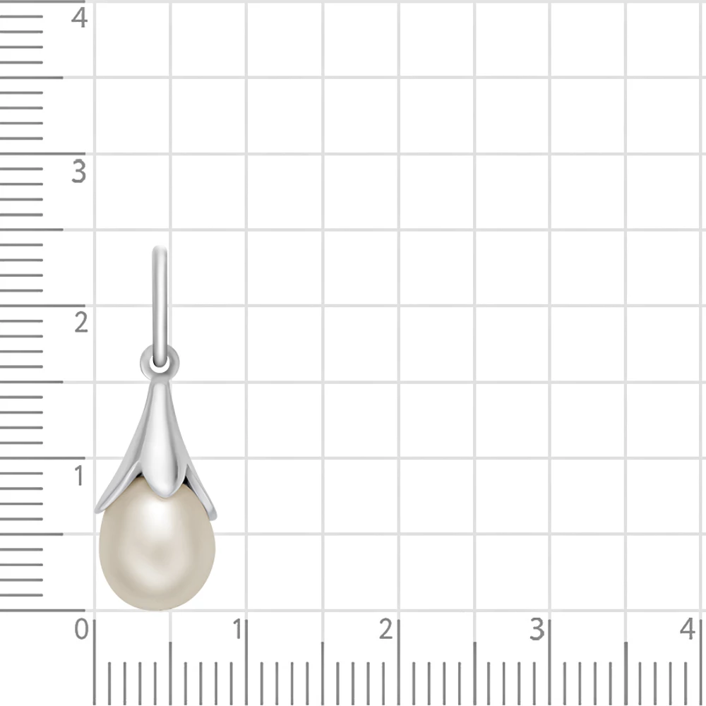 Подвес с культивированным жемчугом из серебра 925 пробы