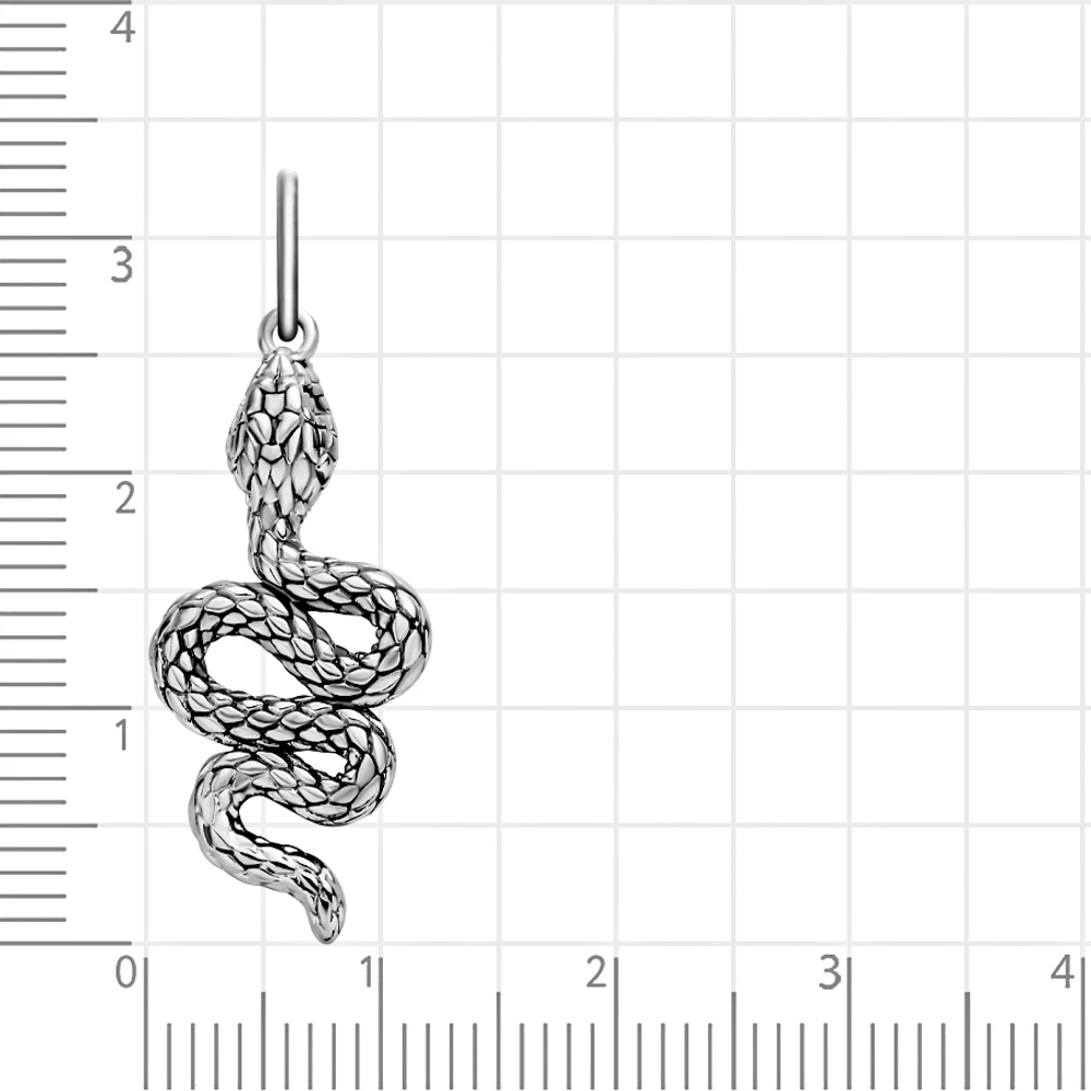 Подвес  Змея из серебра 925 пробы 2
