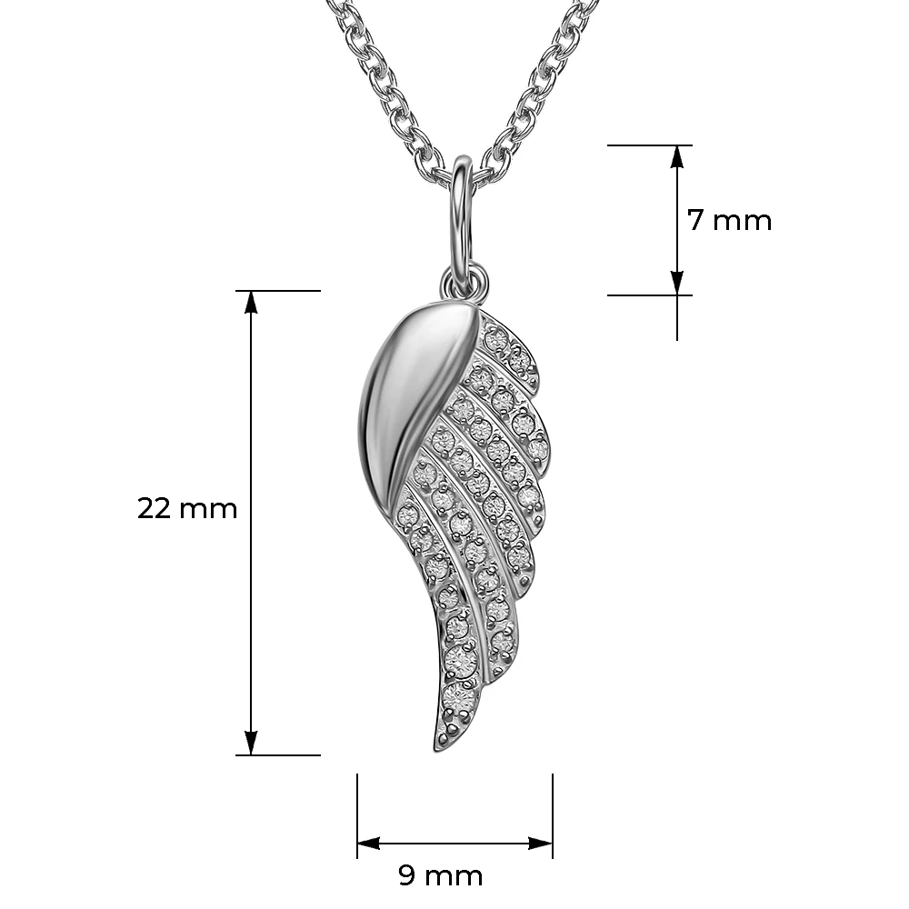 Подвес с фианитами из серебра 925 пробы