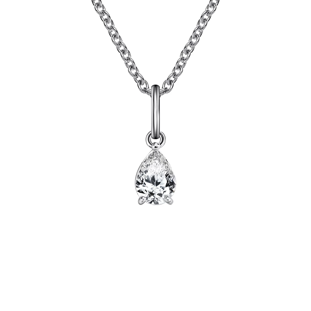 Подвес с фианитом из серебра 925 пробы