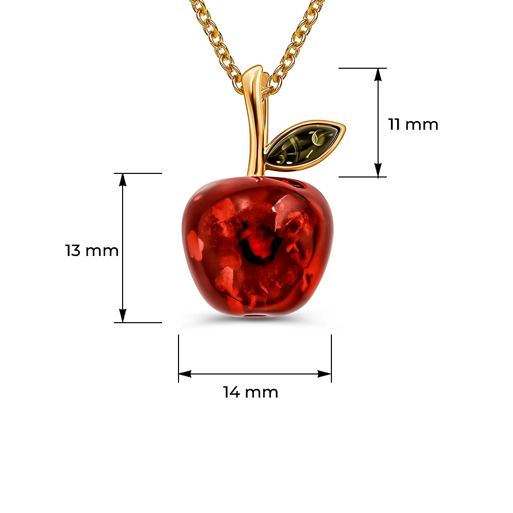 Подвес с янтарем из серебра 925 пробы