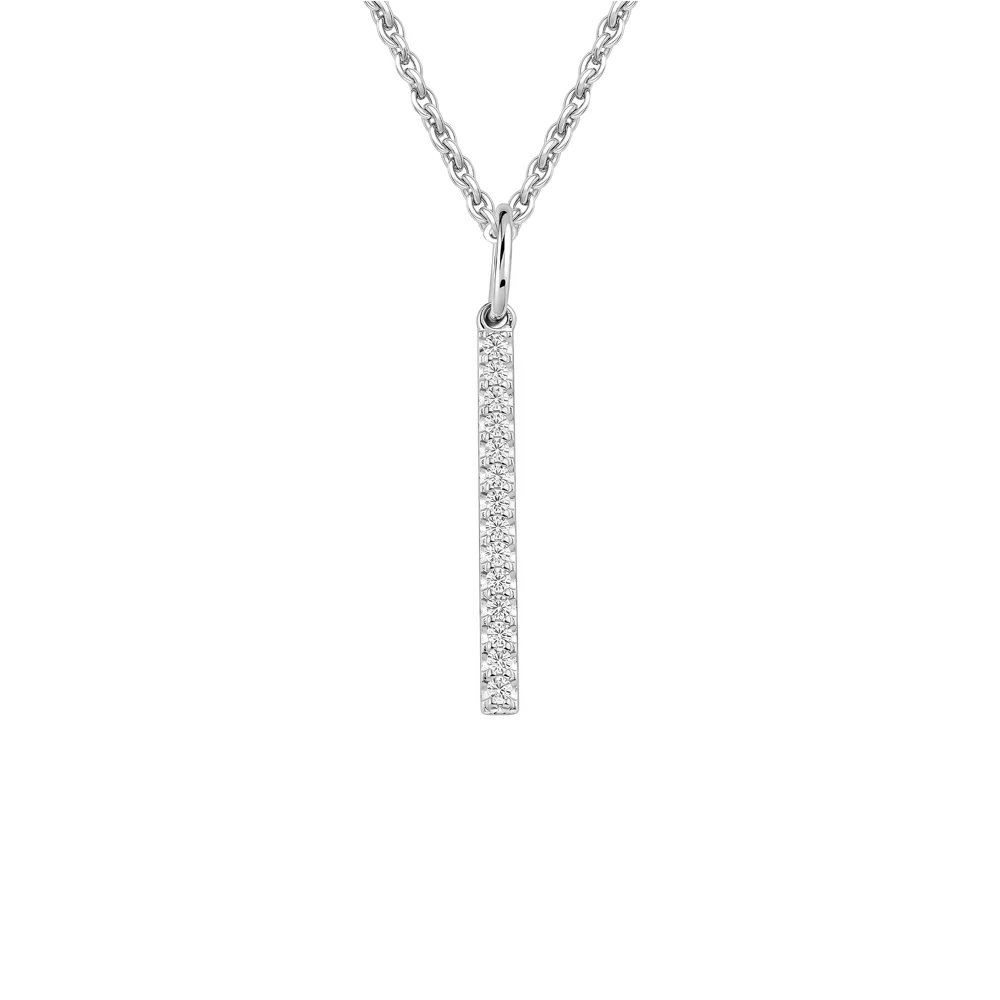 Подвес с фианитами из серебра 925 пробы