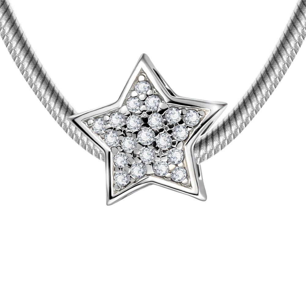 Подвес с фианитами из серебра 925 пробы