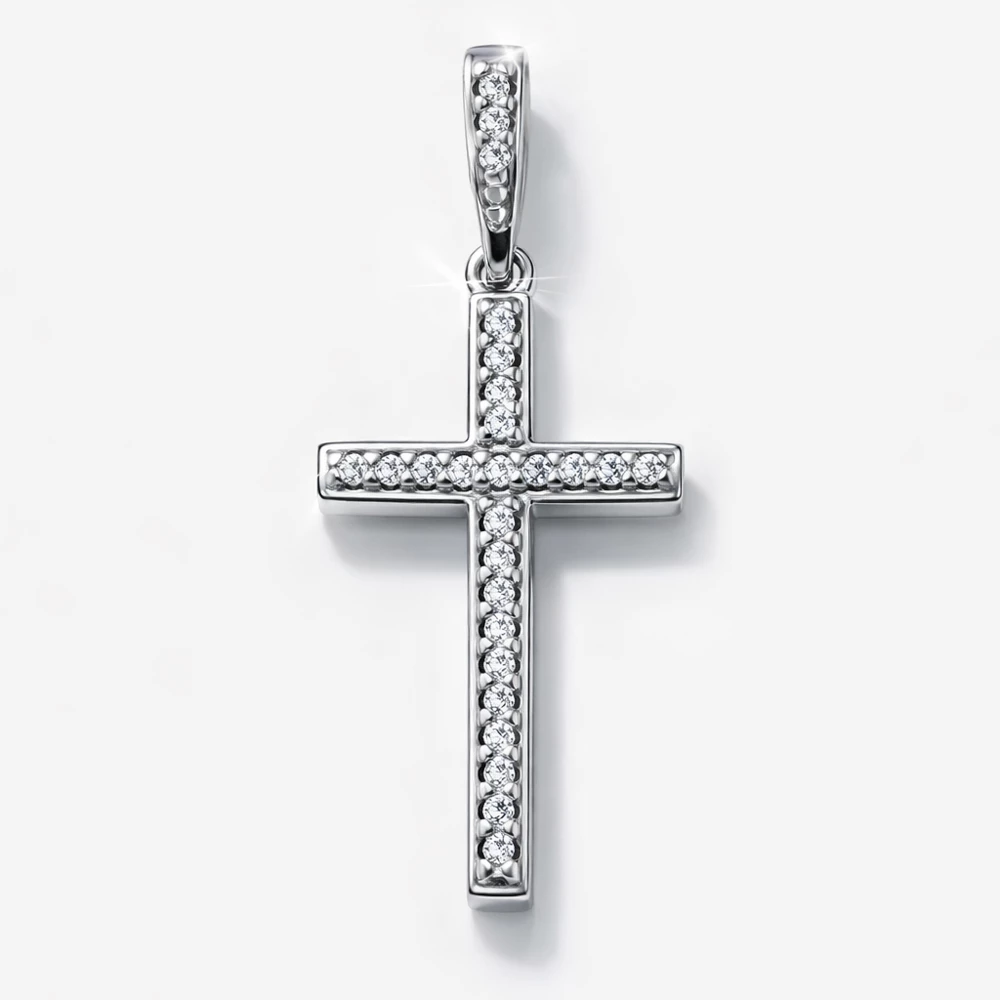 Подвес с фианитами из серебра 925 пробы