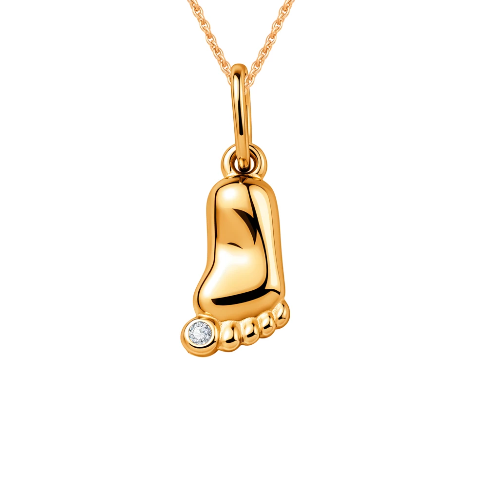 Подвес с фианитом из серебра 925 пробы