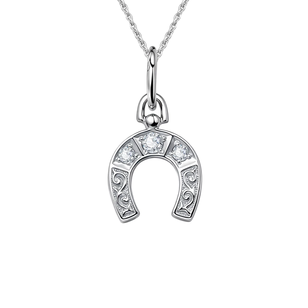 Подвес с фианитами из серебра 925 пробы