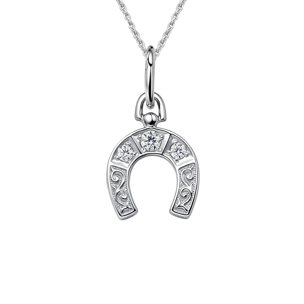 Подвес с фианитами из серебра 925 пробы