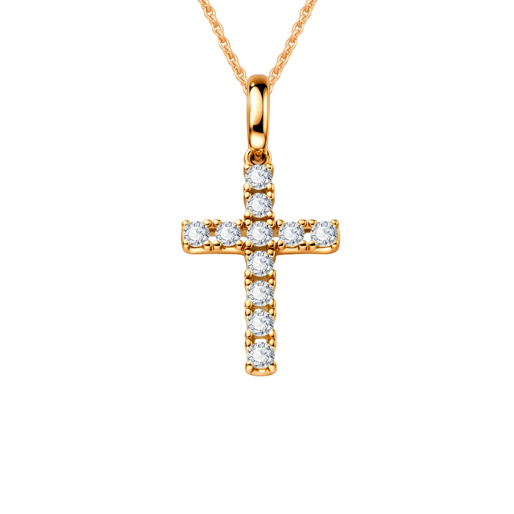 Подвес с фианитами из серебра 925 пробы