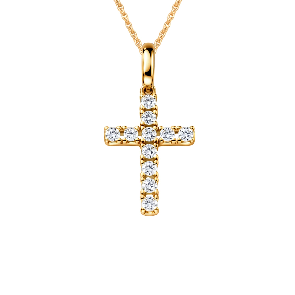 Подвес с фианитами из серебра 925 пробы