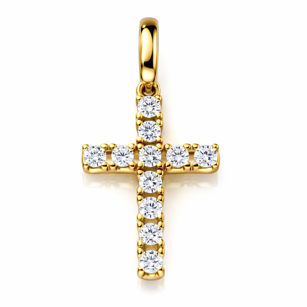 Подвес с фианитами из серебра 925 пробы