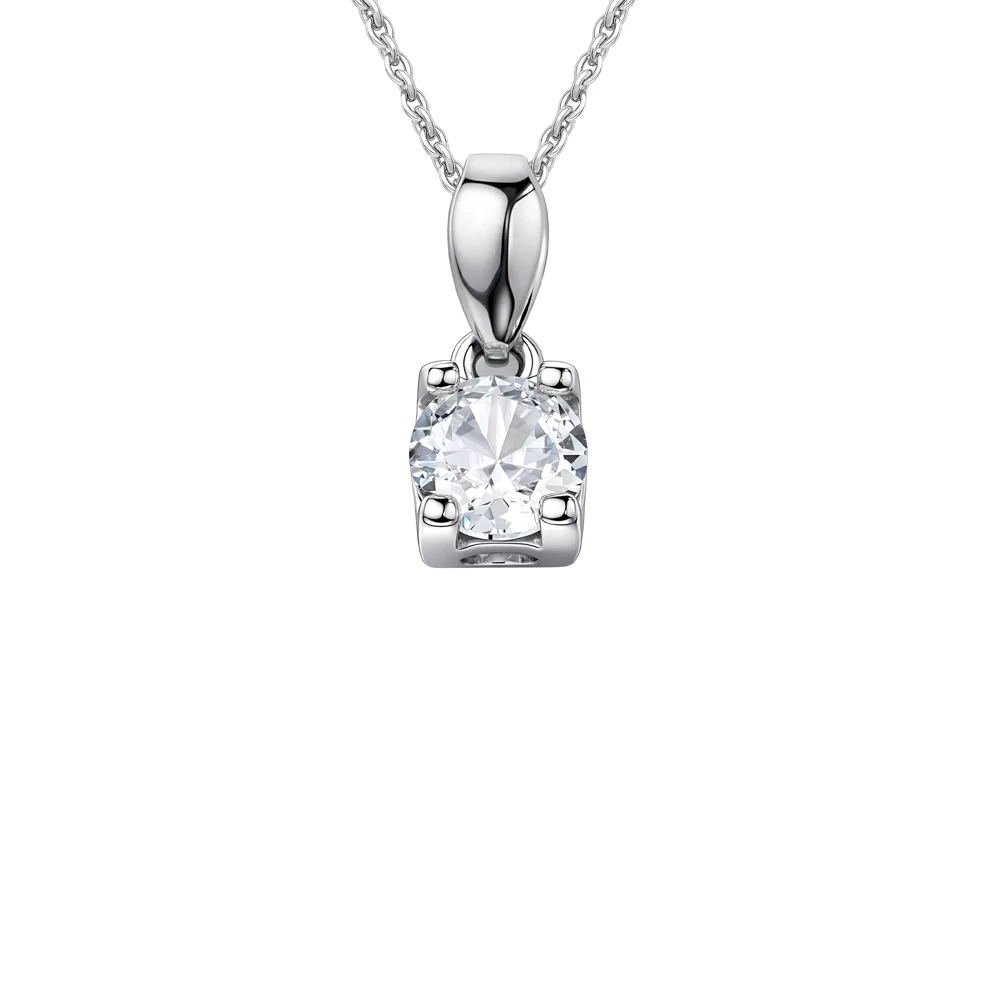 Подвес с фианитами из серебра 925 пробы