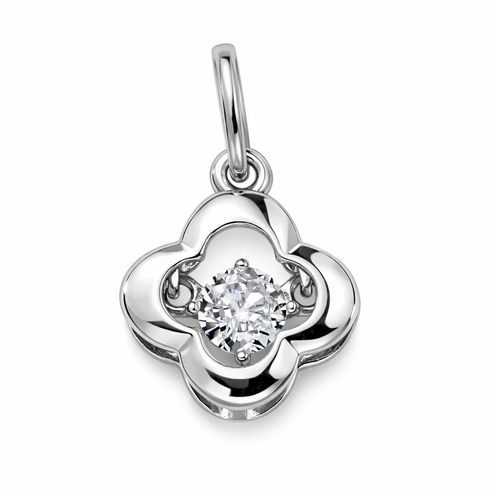 Подвес с фианитом из серебра 925 пробы