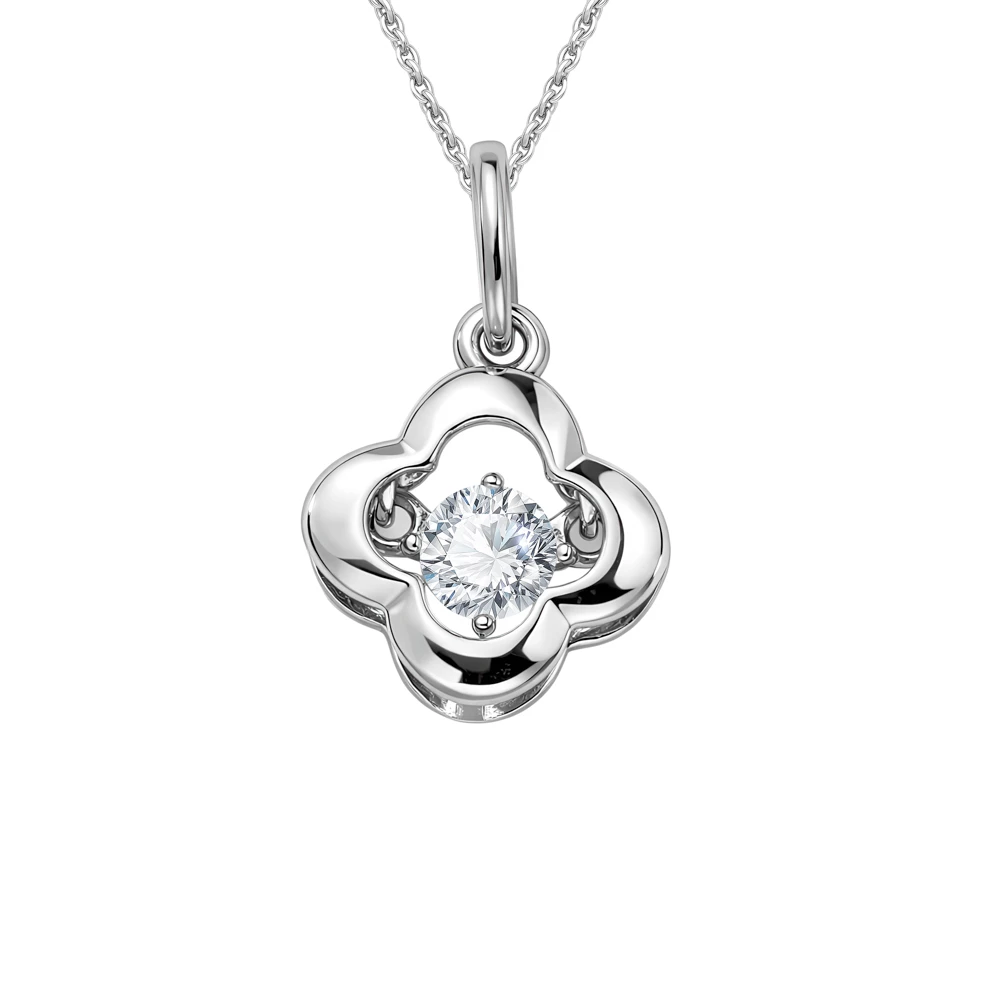 Подвес с фианитом из серебра 925 пробы