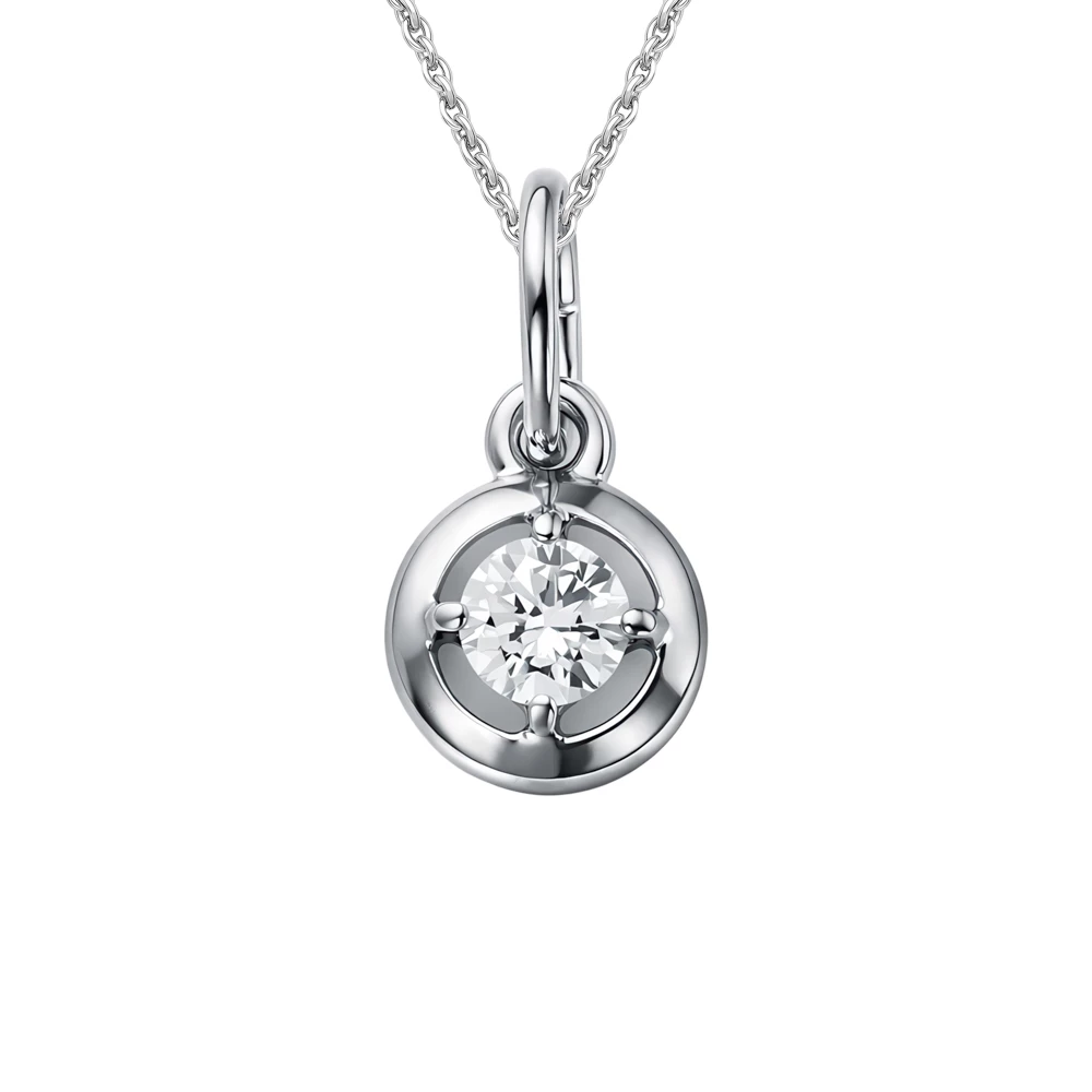 Подвес с фианитом из серебра 925 пробы