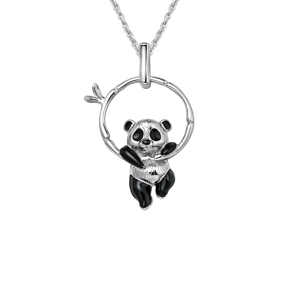 Подвес  Панда из серебра 925 пробы