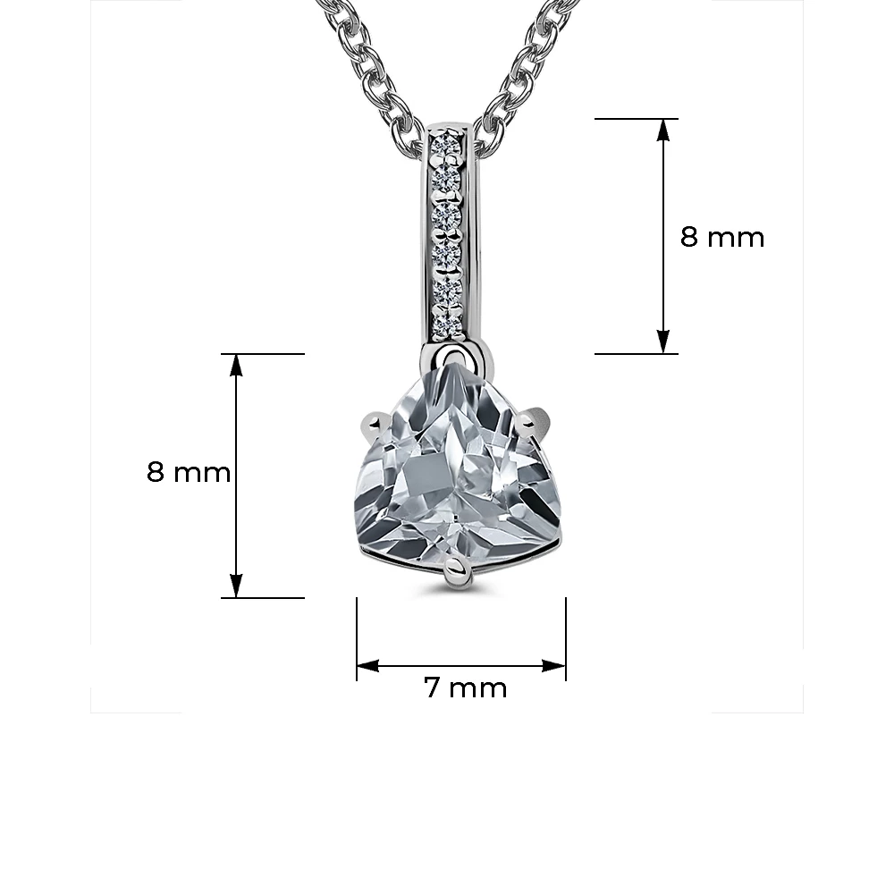 Подвес с фианитами из серебра 925 пробы