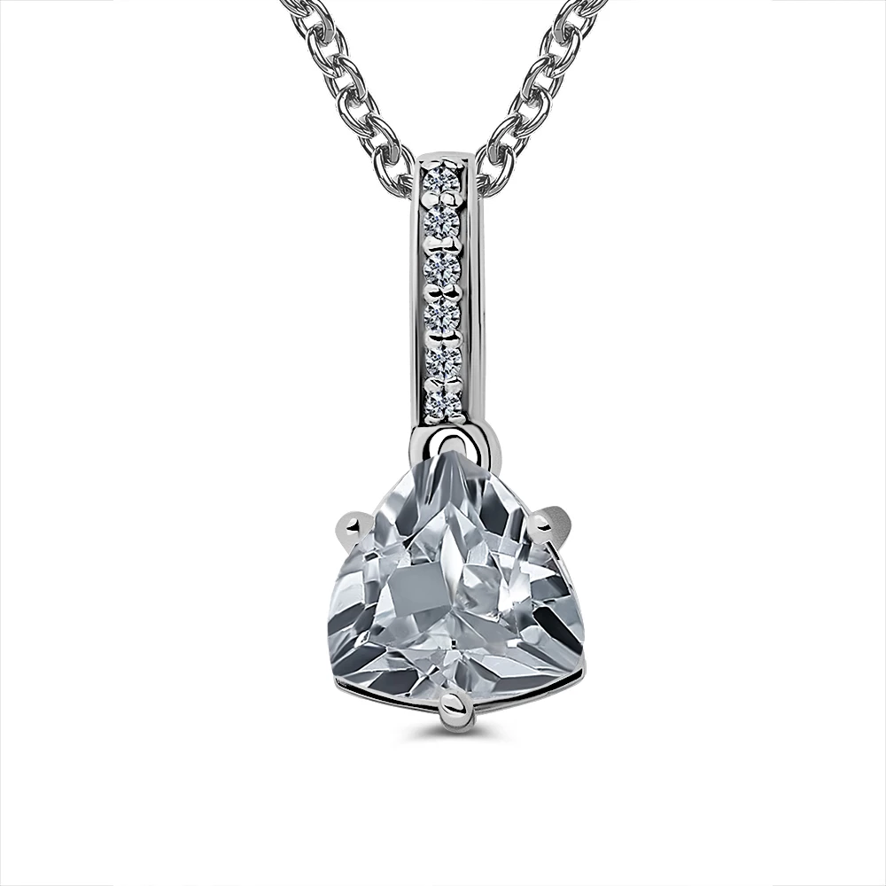 Подвес с фианитами из серебра 925 пробы