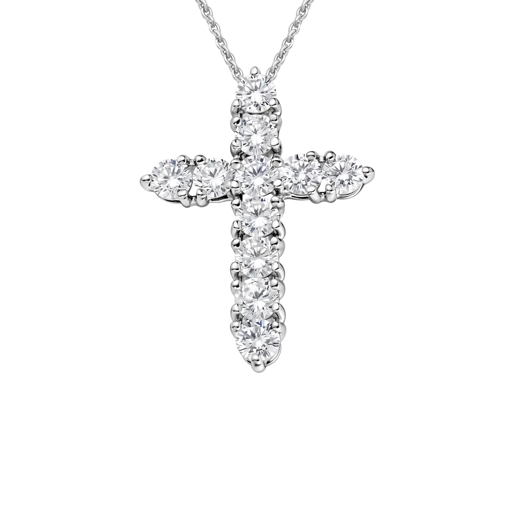 Подвес с фианитами из серебра 925 пробы