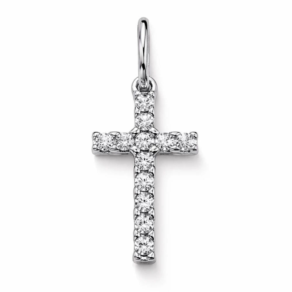 Подвес с фианитами из серебра 925 пробы