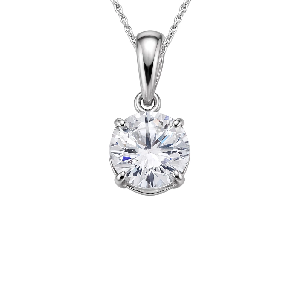 Подвес с фианитами из серебра 925 пробы