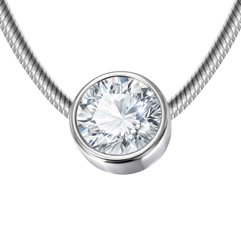 Подвес с фианитом из серебра 925 пробы