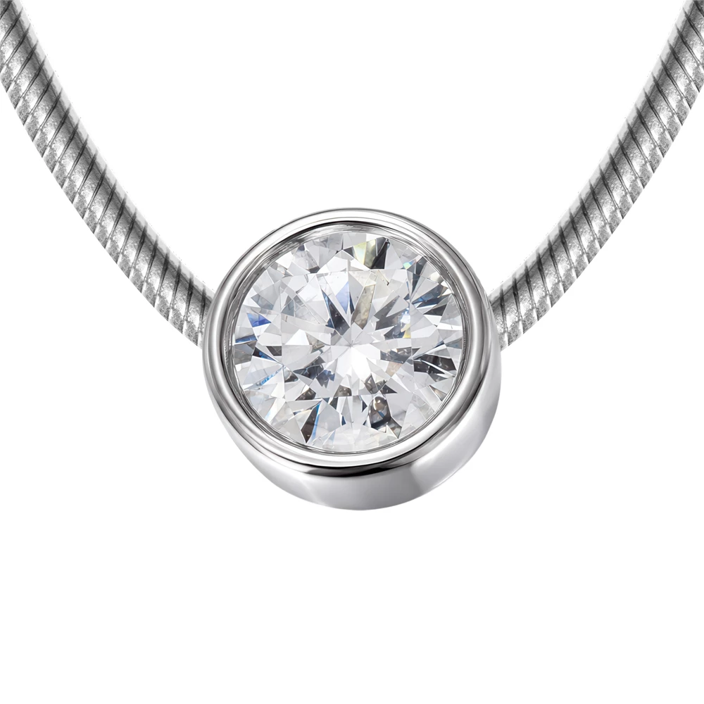 Подвес с фианитом из серебра 925 пробы