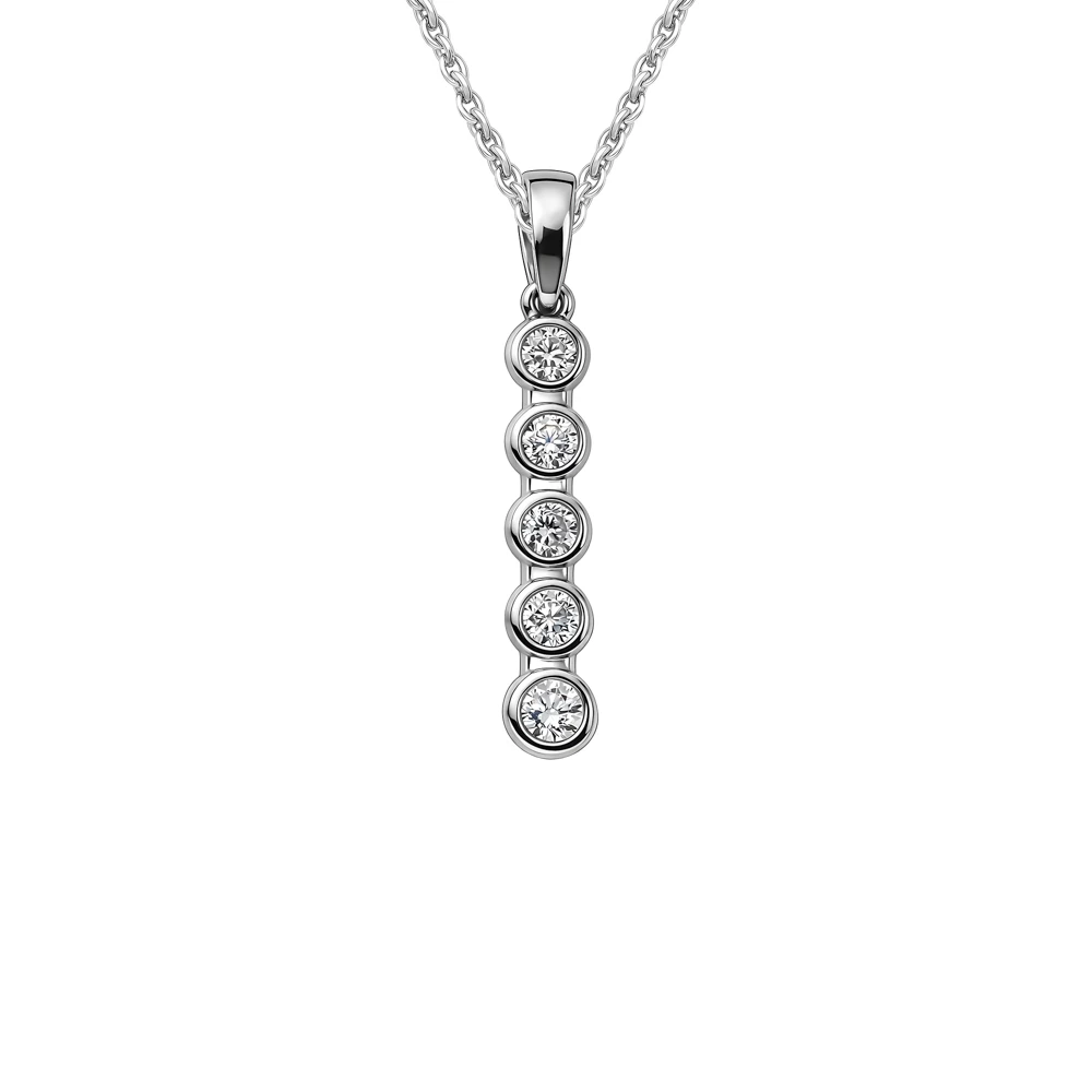 Подвес с фианитами из серебра 925 пробы