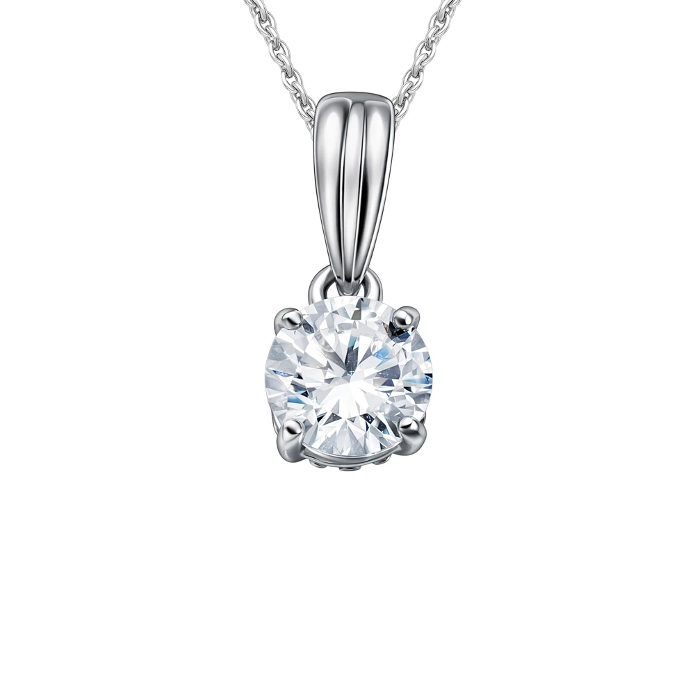 Подвес с фианитами из серебра 925 пробы