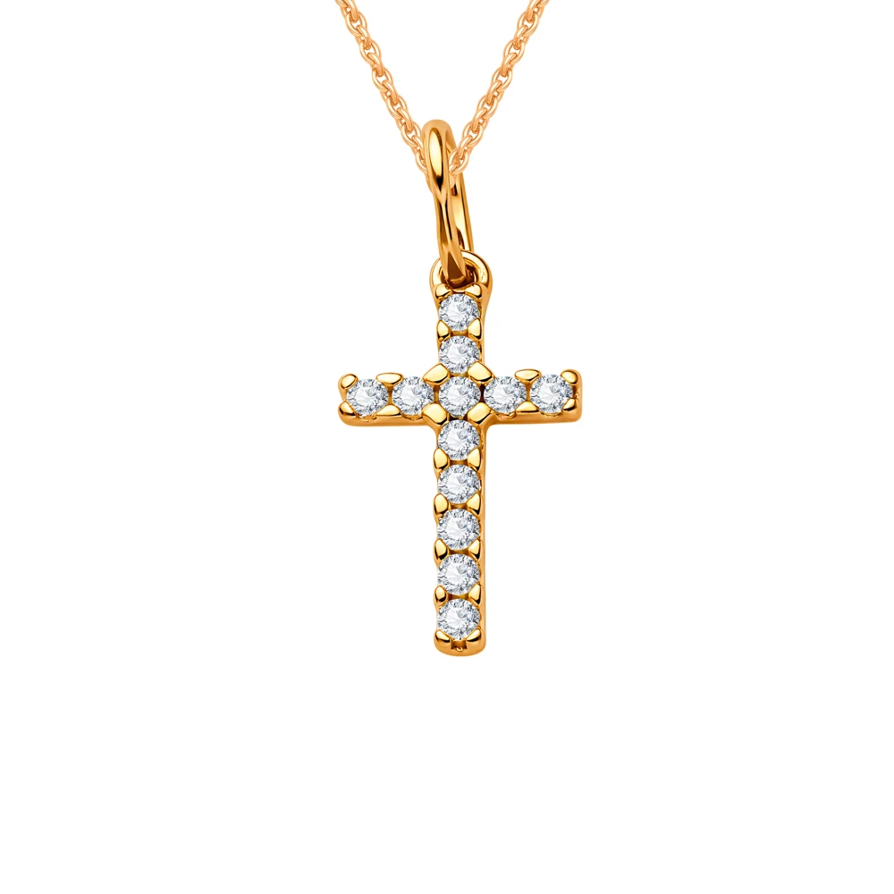 Подвес с фианитами из серебра 925 пробы