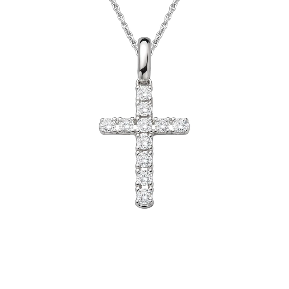 Подвес с фианитами из серебра 925 пробы