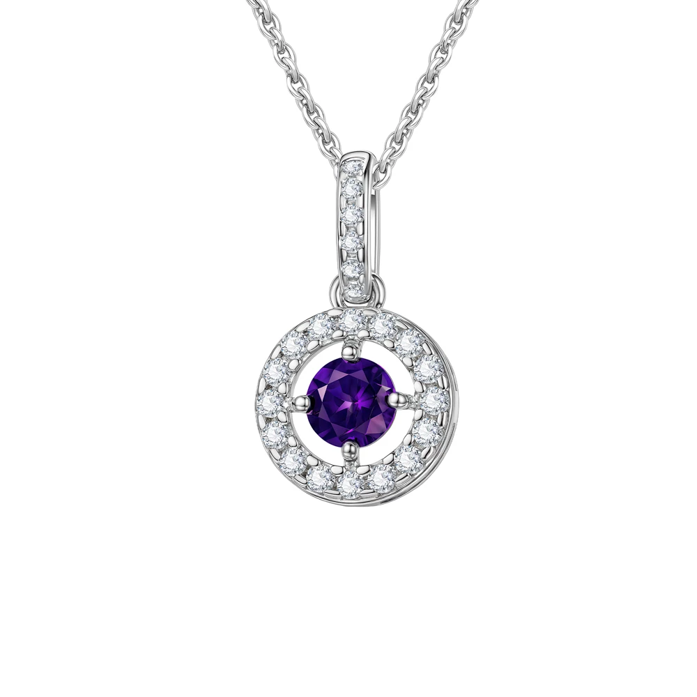 Подвес с фианитами из серебра 925 пробы