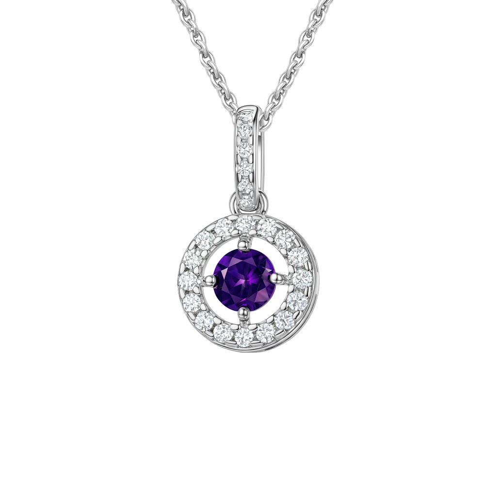 Подвес с фианитами из серебра 925 пробы