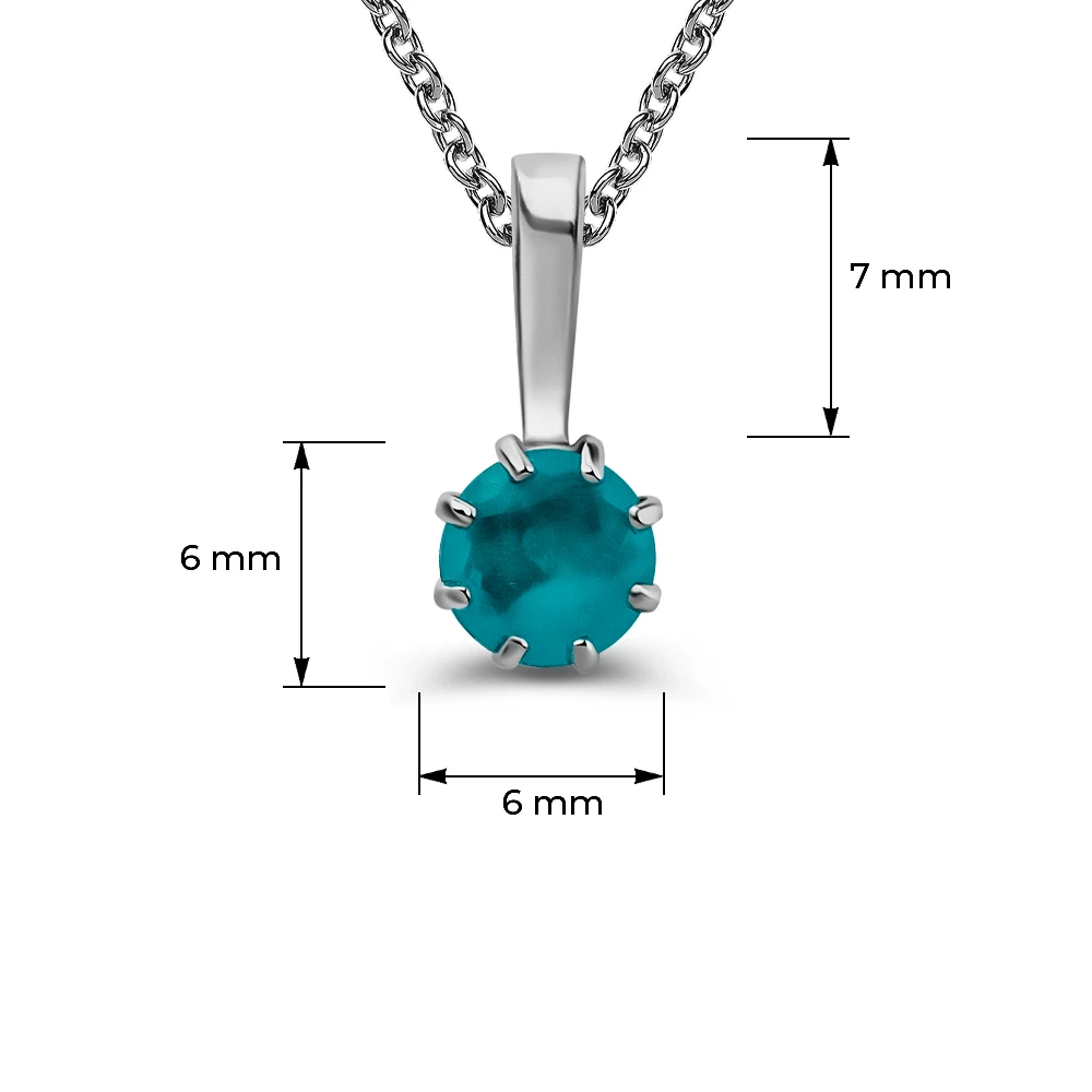 Подвес с нано фианитом из серебра 925 пробы