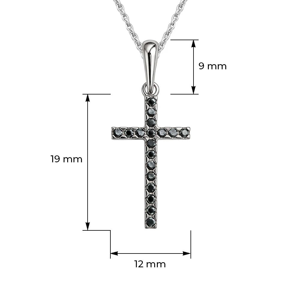 Подвес с фианитами из серебра 925 пробы