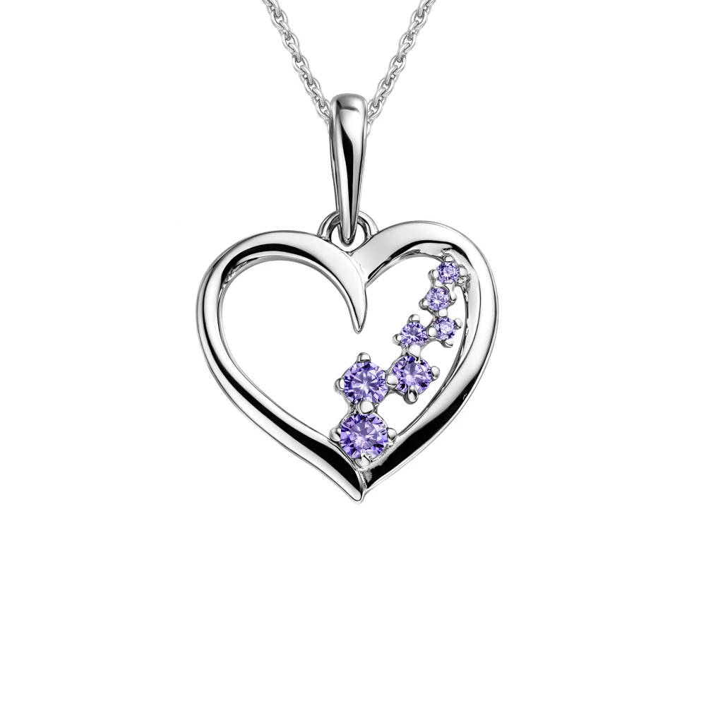 Подвес с фианитами из серебра 925 пробы