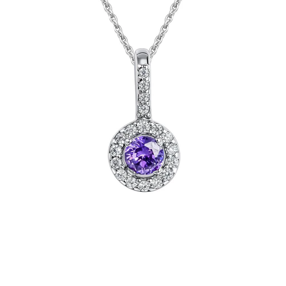 Подвес с фианитами из серебра 925 пробы