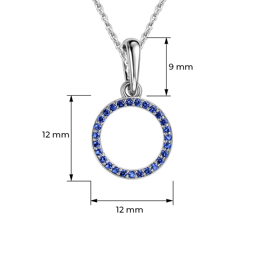 Подвес с фианитами из серебра 925 пробы