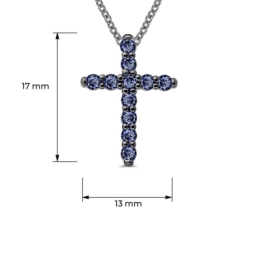 Подвес с фианитами из серебра 925 пробы