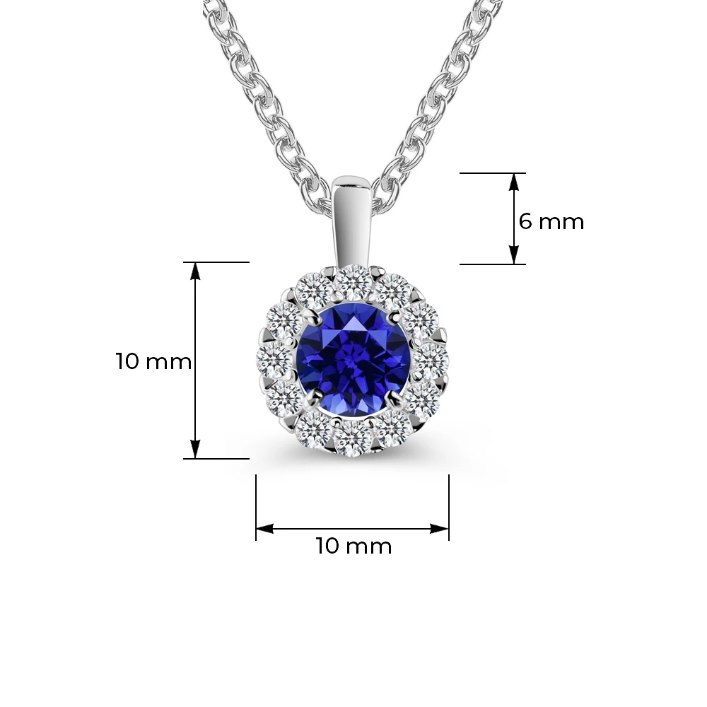 Подвес с фианитами из серебра 925 пробы