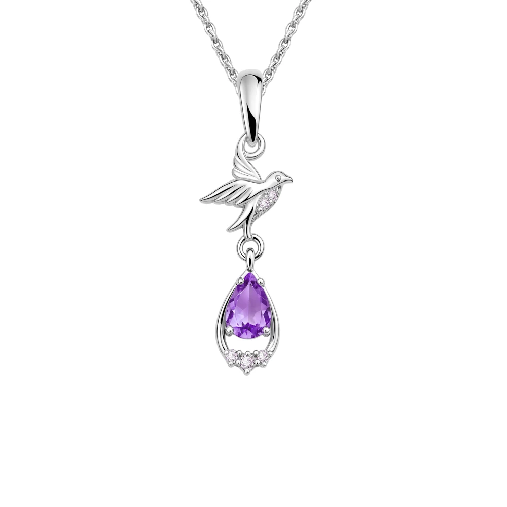 Подвес  Птица с фианитами из серебра 925 пробы