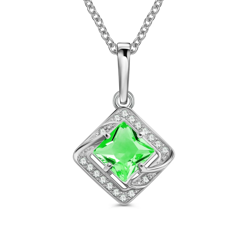 Подвес с фианитами из серебра 925 пробы