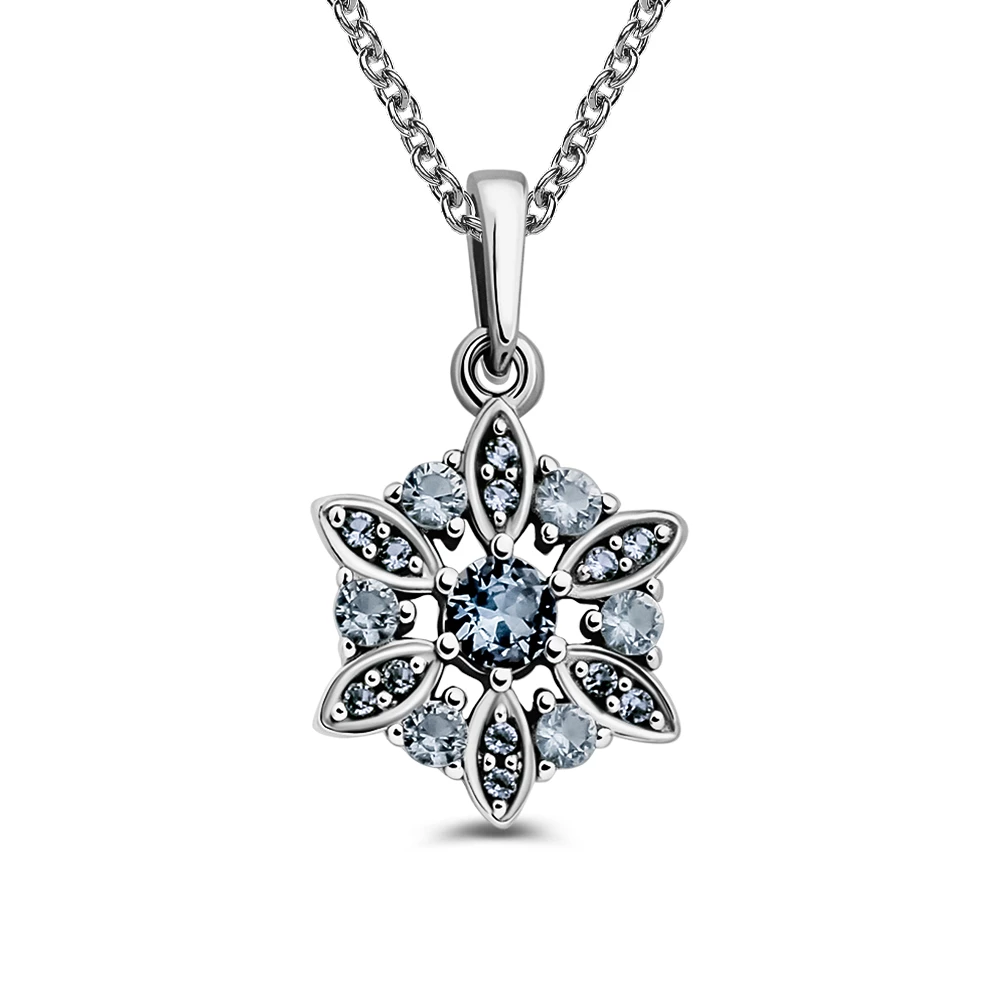 Подвес с фианитами из серебра 925 пробы