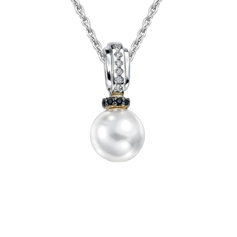 Подвес с искусственным жемчугом и шпинелью из серебра 925 пробы