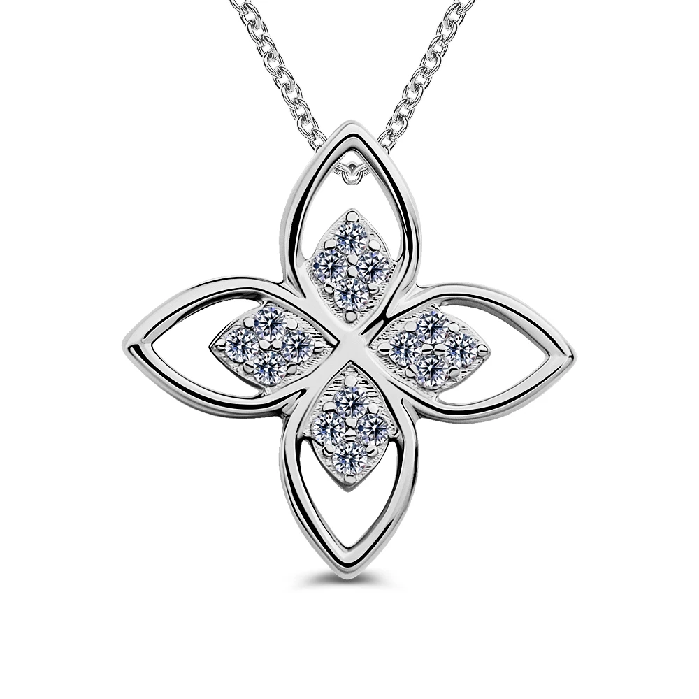 Подвес с фианитами из серебра 925 пробы