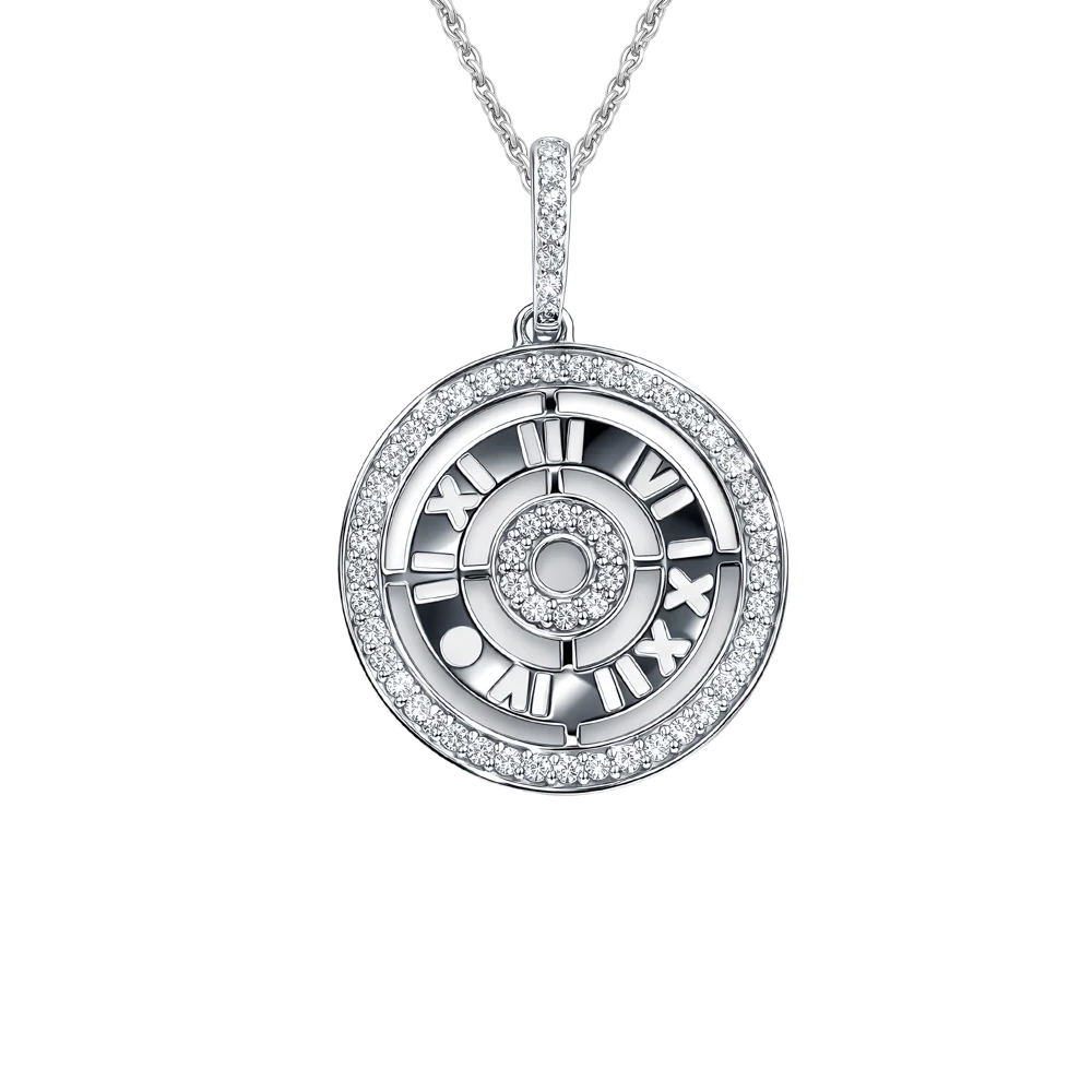 Подвес с фианитами из серебра 925 пробы