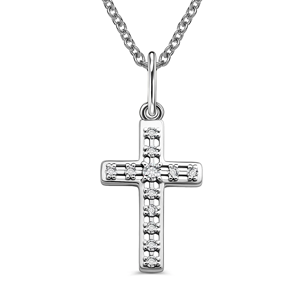 Подвес с фианитами из серебра 925 пробы