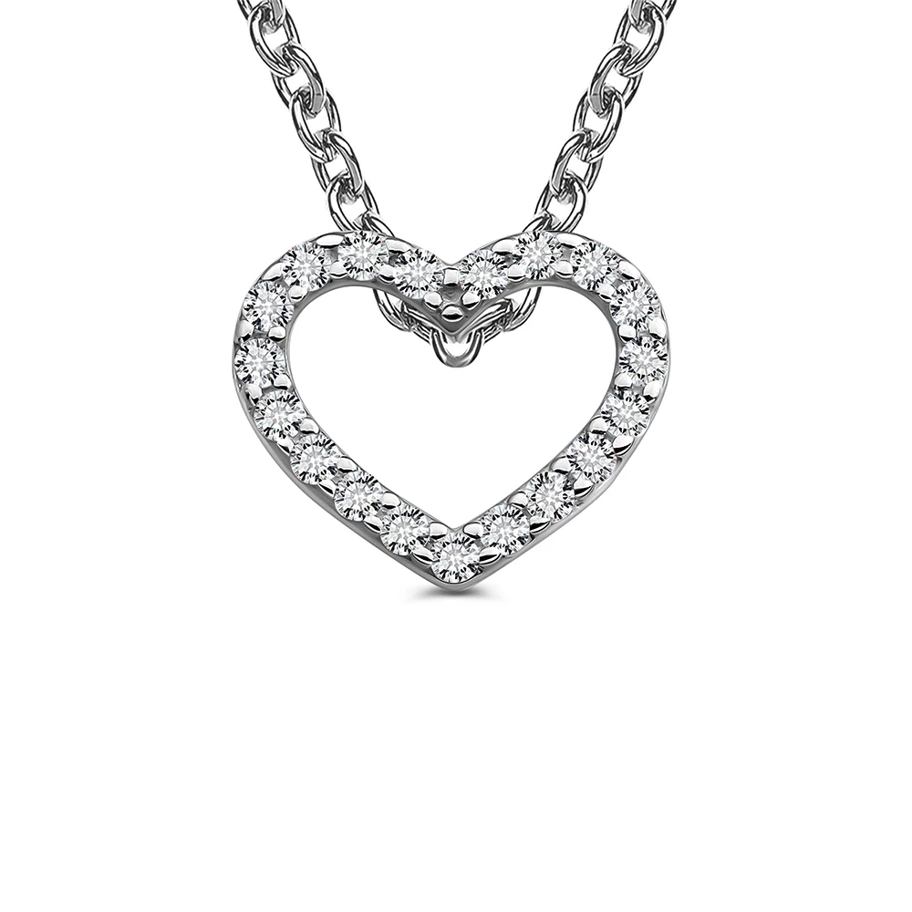 Подвес с фианитами из серебра 925 пробы