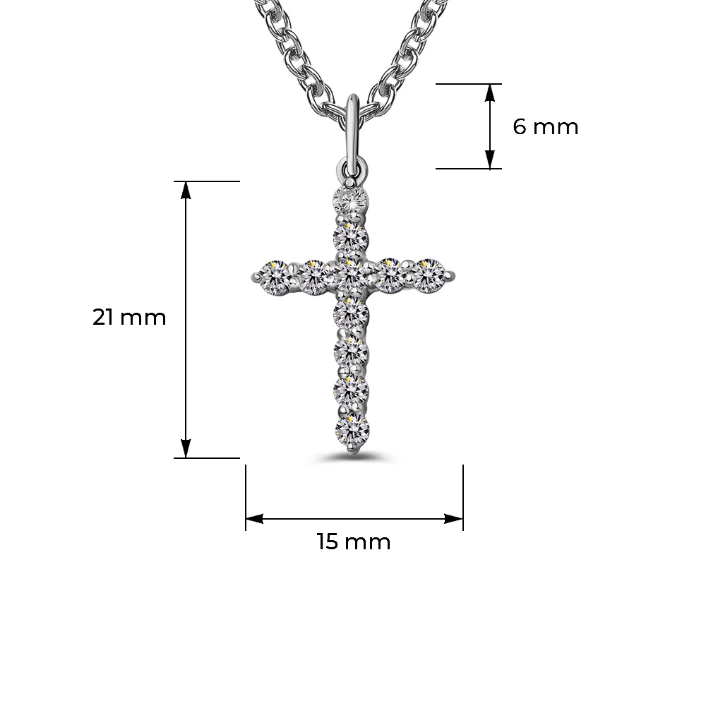 Подвес с фианитами из серебра 925 пробы