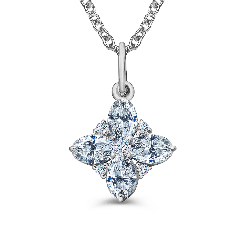 Подвес с фианитами из серебра 925 пробы