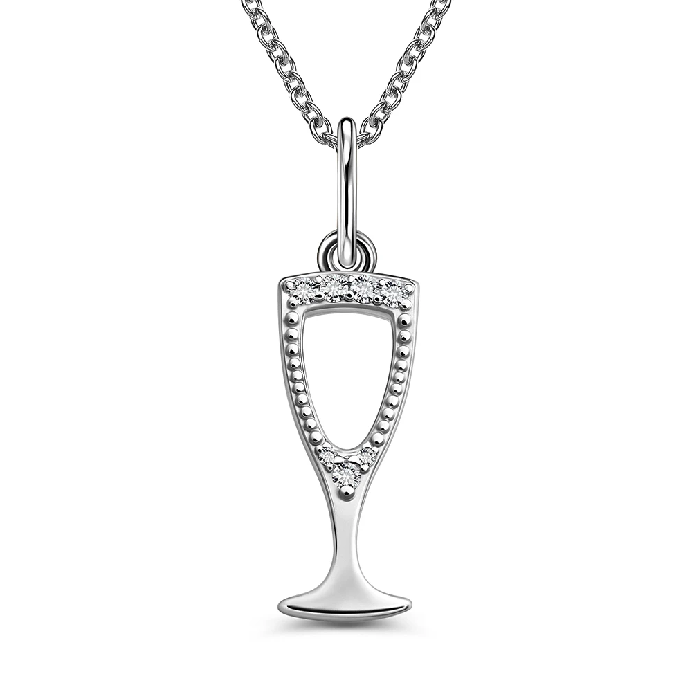 Подвес с фианитами из серебра 925 пробы